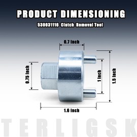 TERLIGSK 530031116 Clutch Removal Tool for Poulan PP285 PP330 PP336C PP365 Models fit for Craftsman 2700, 2800, 3000, 3100 Compatible with Husqvarna Poulan Sears Craftsman Chainsaws