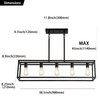 XILICON Kitchen Island Lighting Farmhouse Chandeliers Black 5 Light Modern