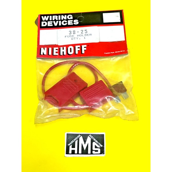 Niehoff 38-25 7.5 Amp Moistureproof 16 Ga. Fuseholder & ATO