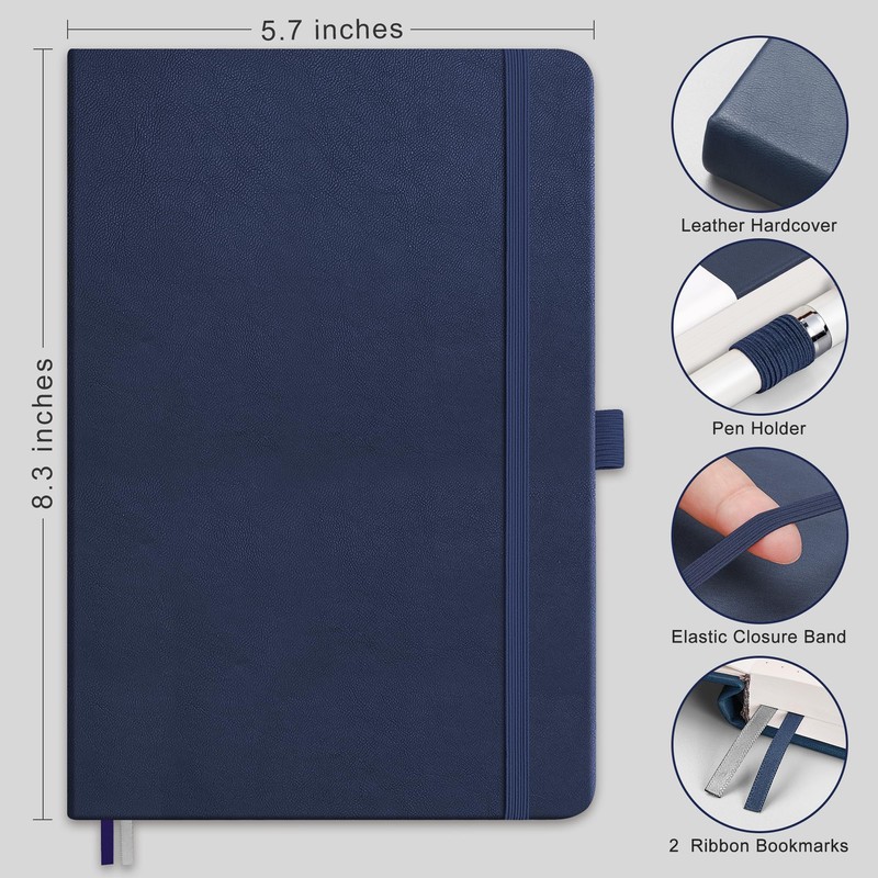 RETTACY Graph Paper Notebook, 2-Pack, A5 Grid Notebook Journal with