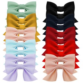 Penta Angel Hair Bow Clips 20Pcs 2.36 Inch Small Cute Bowknot Hair Alligator Barrettes Hair Accessories for Women Girls (Mixed Color)