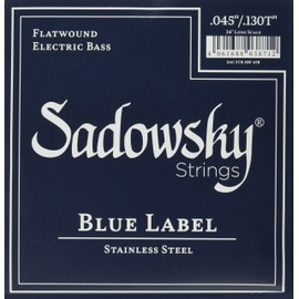 Blue Label Base Strings, Stainless Steel, 5 Strings, Flat Wound, 5 Strings, 045-130 SBF45B Blue