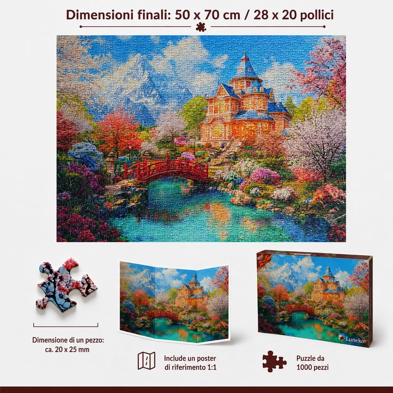 Luneko Puzzle per adulti 1000 pezzi Impossibile Difficile Difficile Difficile