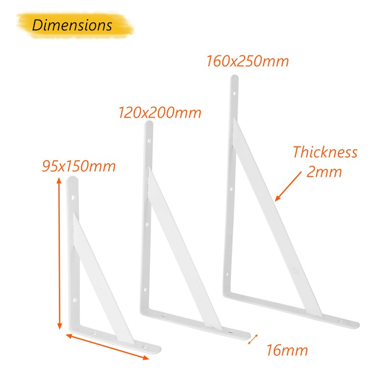 Heavy Duty Shelf Brackets Triangle Shelving Brackets Right Angle Wall