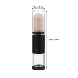 Beaupretty Retractable Blush Brush Face Powder Brush Kabuki Foundation Brush Travel Makeup Brushes with Refillable Loose Powder Bottle Jars for Color, Highlight, Contour, Blush,