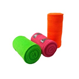 Elastic Bandage Wrap 3-Pack with Closure Clips, Comfortable Compression Support for Ankle, Knee, Wrist, Arm, and Leg Sprains, 3” Width x 5.4 Yards Length, Mixed Colors