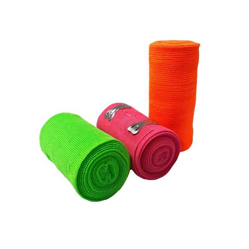 Elastic Bandage Wrap 3-Pack with Closure Clips, Comfortable Compression Support