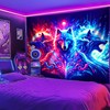 BVBOX Blacklight Tapestry,Animal Tapestry Glow In The Dark,UV Reactive Black