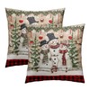 Giwawa Winter Snowman Throw Pillow Covers 18x18 Inch Set of