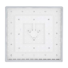 Wakects Square Shower Head, LED Shower Head, Rain Shower Head, 8 Inch Stainless Steel Rainfall Shower Head, Temperature Control, 7 Colours, Shower Head with Swivelling for Home Hotel