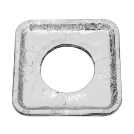 50 Pieces Square Aluminum Foil Stove Burner Covers Disposable Gas Burner Liners Oil Drip Pans Stove Top Covers Disposable Bib Liners Range Protectors for Kitchen Stovetop, 8 x 8 Inches