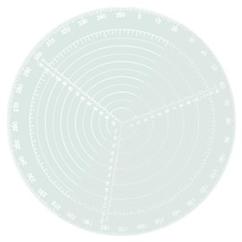 Miayaya 300 mm/11.8 Inch Round Center Finder Compass for Drawing Circles Lathe Work and Woodturners Acrylic Drawing Circles Diameter