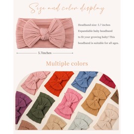jollybows jollybows 18pcs Baby Nylon Headbands Hair Bow Elastics Hairbands Hair Accessories for Baby Girls Newborn Infant Toddlers Kid