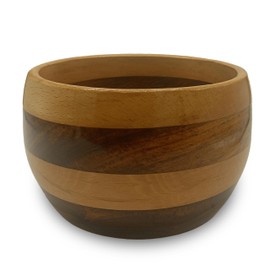 AYZCORP Handmade very Beautiful Round Stripe Segmented Wooden Bowl, Decorative Bowl Natural Mango wood Bowl for Kitchen Dining & Entryway Decor Bowl for desk accessory holding keys,(Round Stripe)