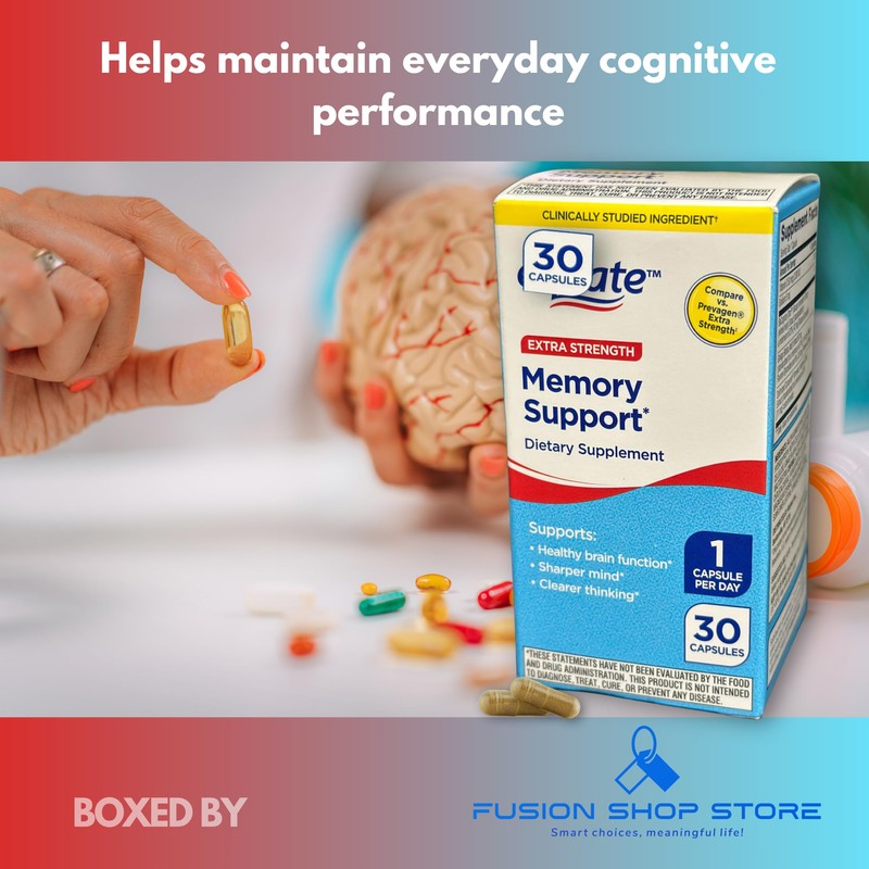 Memory Extra Strength- Capsules with Bacopa, Ginkgo, Turmeric, and Vitamin