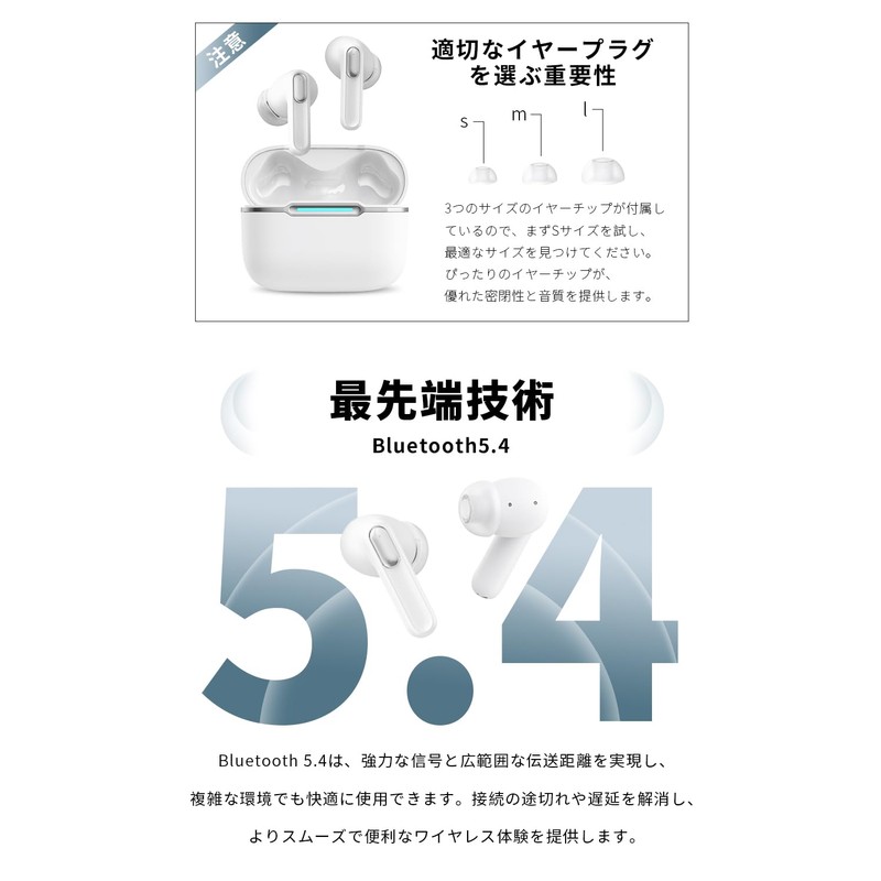明誠 集音器 高齢者【2025年進化モデル&1台2役】Bluetooth 5.4 ワイヤレスイヤホン カナル型 AIノイズキャンセル 3段階音量調節 音声拡聴器 簡単操作