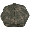 Mens Newsboy Cap High Woolen Tweed Gatsby Hat Ivy Cabbie