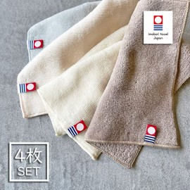 Imabari Towel, Mini Handkerchief, Set of 4, 5.9 x 5.9 inches (15 x 15 cm), Hand Towel, Handkerchief, Towel Handkerchief, 100% Cotton, Certification Number: No. 2022-1466