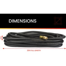 Hot Max 24201 Extension/Appliance Hose for Propane Gas, 25 Feet, Black