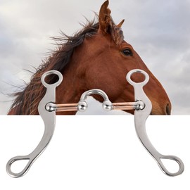 AYNEFY Horse Mouth Bit,Stainless Steel Thickened Loose Mouth Roller Bit Horses Snaffle Bits Equestrian Performance Accessory for Horse Training Control