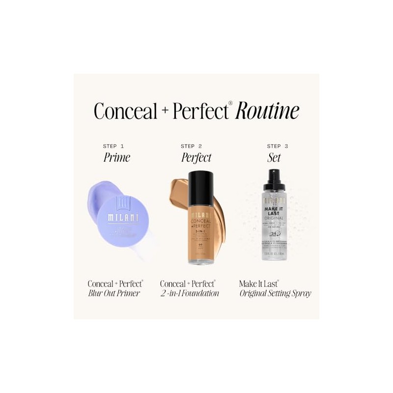 Milani Base de Maquillaje Pigmentada 2 en 1 con Corrector