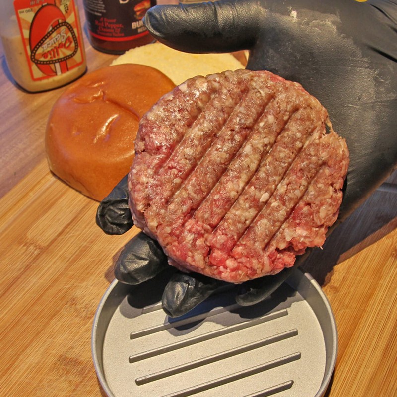 GORANDO Burger Press - Patty Press for Homemade Burgers (Aluminium)