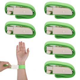 6 Piece Storage Tube Blood Collection Set, Snap-on Tourniquet, 6 Green Vein Traps Blood Collection Set for Practice for Emergency Care Outdoors