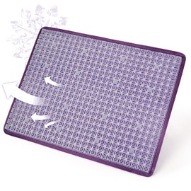 Jubeoyey Cooling Seat Cushion,3D Air Mesh Breathable Comfort Car Seat Cushion,Long Sitting Ventilated Seat Cushion Pad for Office Chair,Wheelchair,Car-Purple 4 PCS