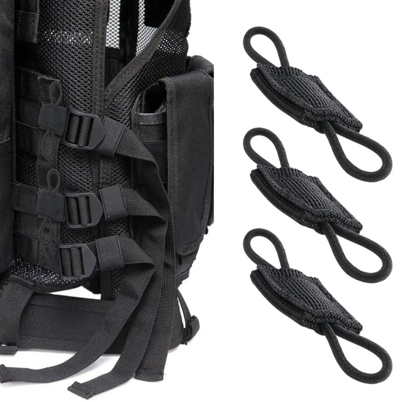 EMSea 10pcs Tactical Gear Holder Clip Elastic String-Buckle Compatible with