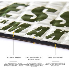 Siless Max 120 mil (3mm) 6 sqft Car Sound Deadening mat - Butyl Automotive Sound Deadener - Noise Insulation and Vibration Dampening Material (6 sqft)