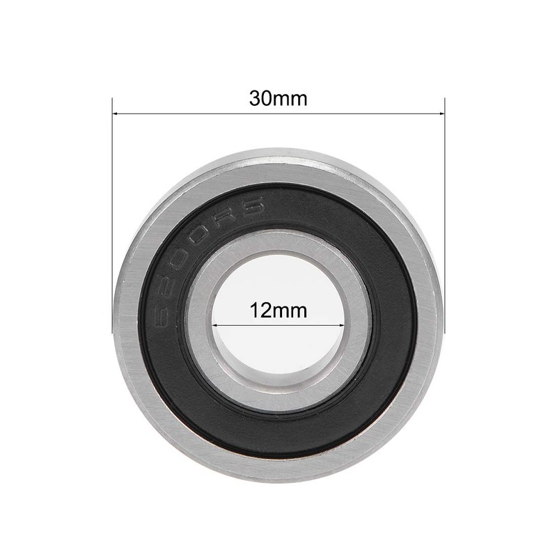 sourcing map 6200/12-2RS Deep Groove Ball Bearings 12mm x 30mm