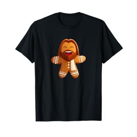 Laughing Lord Jesus as Gingerbread Man Costume T-Shirt