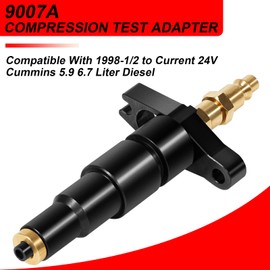 9007A 9007 Compression Test Adapter Fit for 24V Cummins 1998-1/2 to Current 5.9 6.7 Liter Diesel (Used with J-6692-B Compression Test Gauge)