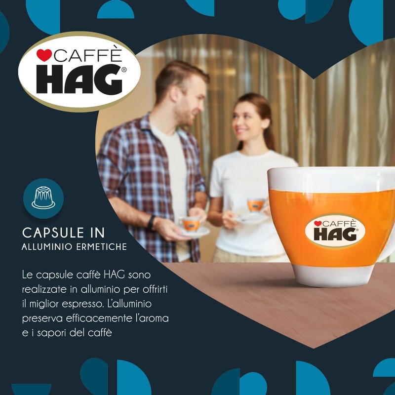 Hag - Capsule Caffè Decaffeinato Espresso Classico - 100 capsule