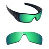 Alphax Emerald Green Mirrored Polarized Replacement Lenses for Oakley Batwolf