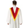 IvyRobes Unisex Reversible V Shape Choir Stole with Border, Redgold,