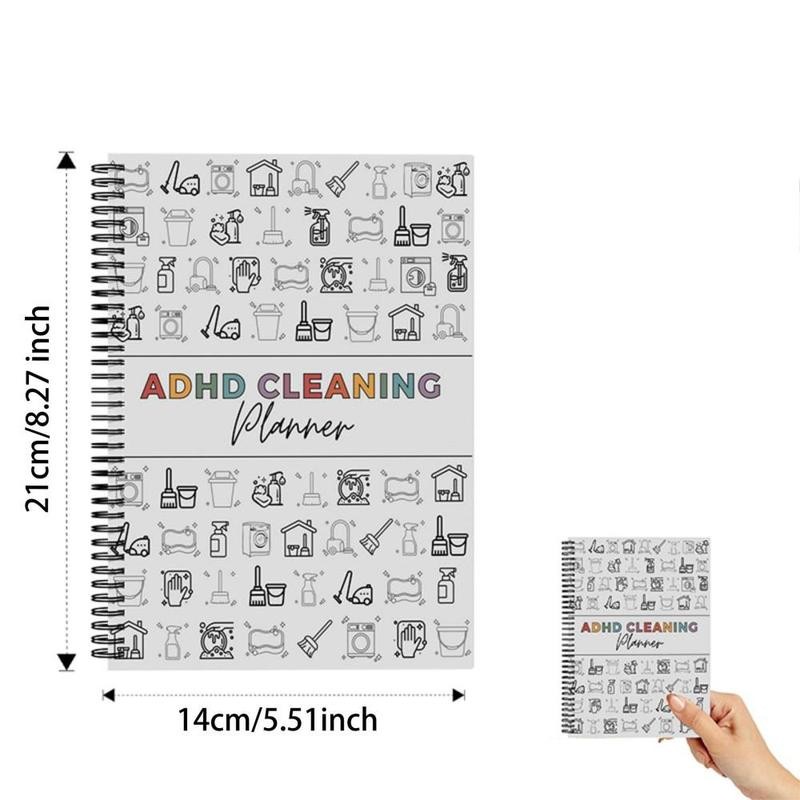 1pc ADHD Cleaning Scheduling Planner, Weekly/monthly Cleaning Schedule, Decluttering Checklist, Organize Tasks &