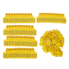 100pcs Cattle Ear Tags Extra Large Fadeless Livestock Ear Label for Cow Cattle Management Yellow