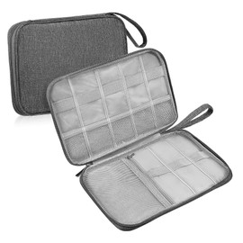 Operitacx 2Pcs Portable Earphone Case Travel Electronics Organizer Bag Lightweight Data Cable Storage Pouch for Chargers and Accessories Stylish Travel Accessory for Easy Organization Grey