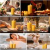 3 Pack Natural Beeswax Pillar Candles,Handmade Pure Beeswax Rolled Candle-60