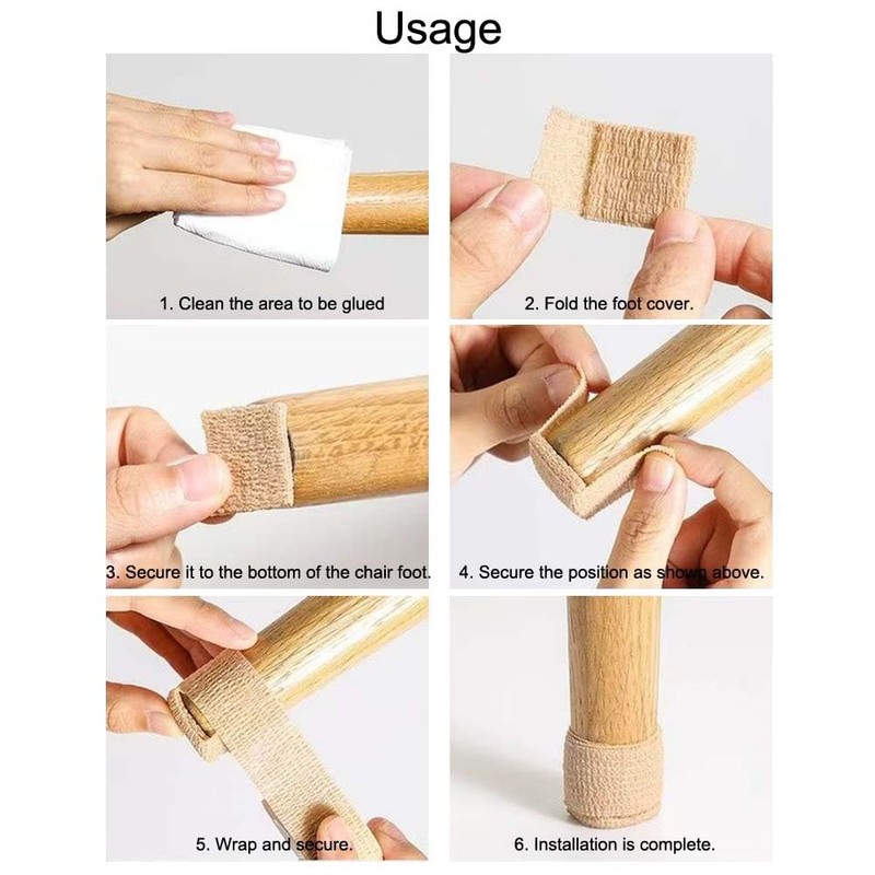 Furniture Leg Socks, Chair Leg Protectors for Hardwood & Tile,