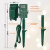 SURAIELEC Outdoor Power Stake, 7-Day Programmable Digital Timer, Power Strip