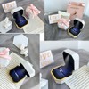 AVESON Luxury Ring Box, Square Velvet Ring Holder Case Jewellery