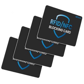 EXQUIMA 4 PCS Armoured Card,Anti Theft Debit & Credit Card Protector, Anti Theft Contactless NFC Blocker, Entire Wallet Protection,Card Blocker for Contactless Cards