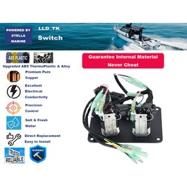 Dual Twin Engine Key Switch Panel Compatible with Yamaha Outboard 6K1-82570-08, 6K1-82570-11, 6K1-82570-13, 6K1-82570-14, 6K1-82570-15 Newer