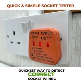 WK Electrical - UK Mains Socket Tester 240v Polarity Test