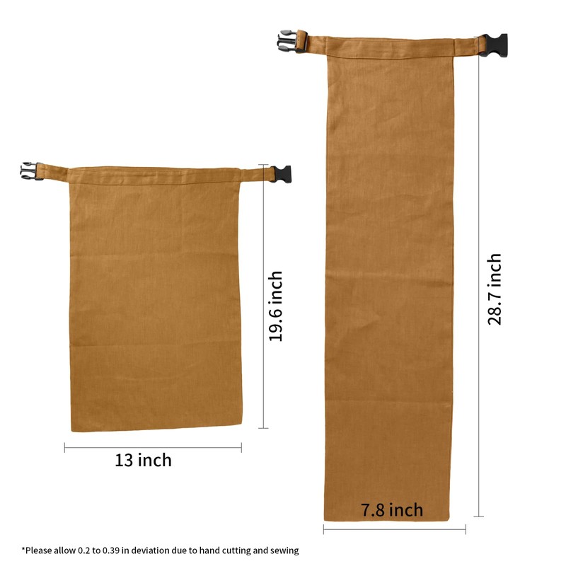 HSOFTIFY 2 Pack 100% Linen Bread Bags for Homemade Bread