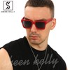 SHEEN KELLY Rectangular Retro Sunglasses Women Men Square Vintage Chunky