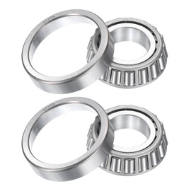 sourcing map 2pcs 30206 Tapered Roller Bearing Cone and Cup, 30mm Bore x 62mm OD x 17.5mm Thick, Chrome Steel Taper Bearing Set, ABEC-5