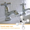 Tap Head Replacement,Cross Head Chrome Plated Tap Conversion Faucet Knob